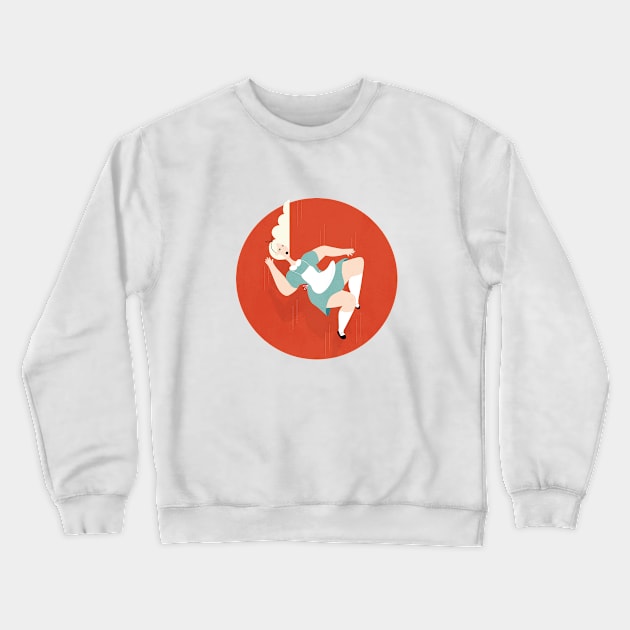 Alice falling Crewneck Sweatshirt by damppstudio